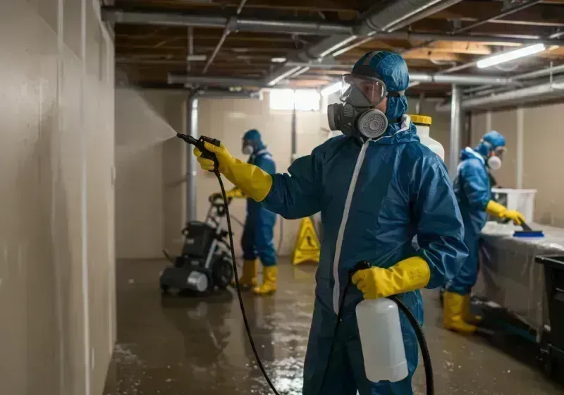 Basement Sanitization and Antimicrobial Treatment process in Fairfield, IL